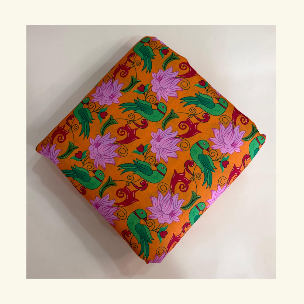 Kamal Mithu Print Slub Cotton Fabric