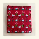 Swan Print Slub Cotton Fabric